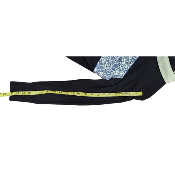 Tory Burch  Navy Blue Wool Contrast Paneled Collared Sweater L - Picture 10 of 11